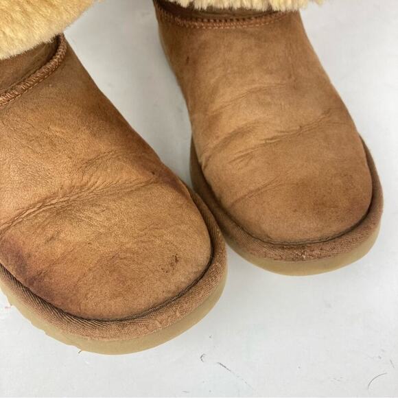 UGG Classic Chestnut Brown Boots Size 5 Genuine Leather/Sheepskin - Picture 7 of 14